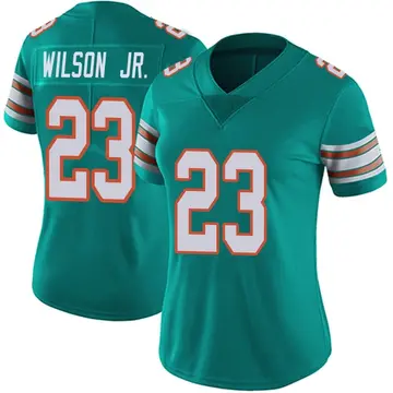 Jeff Wilson Jr. Miami Dolphins Men's Legend Orange Color Rush T-Shirt