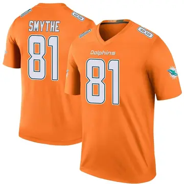 Durham Smythe Men's Nike White Miami Dolphins Custom Game Jersey