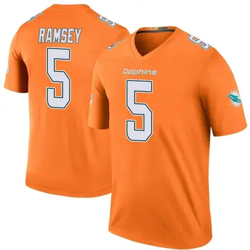 Jaylen Waddle Miami Dolphins Men's Legend Orange Color Rush T-Shirt