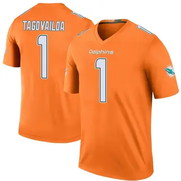 Shirts, Miami Dolphins Tua Taguivoila Orange Teal Stitched Football Jersey  Nwt