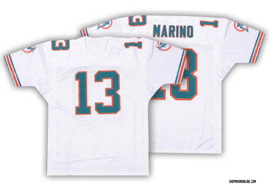 White Men's Dan Marino Miami Dolphins Authentic 75TH Anniversary